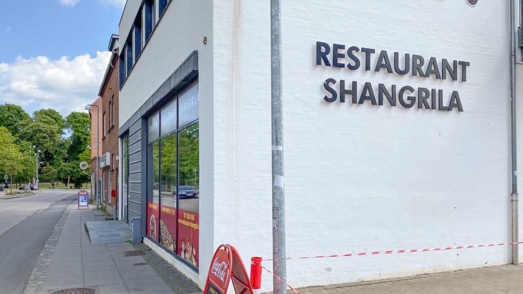 Restaurant Shangrila i Vejle set udefra