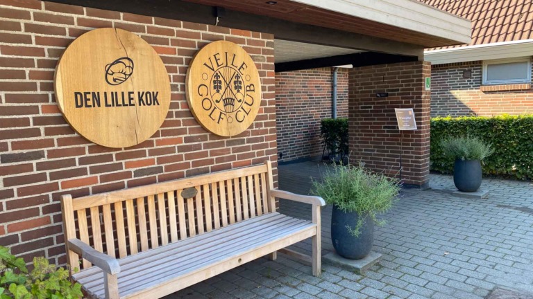 Indgangen til Den Lille Kok på Vejle Golfbane.