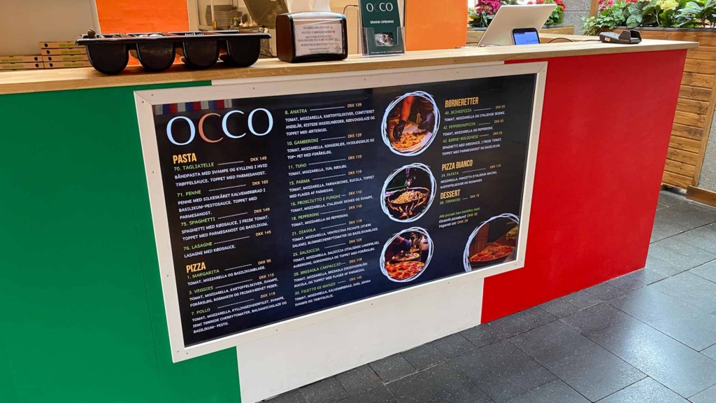 Menukortet hos Italian Kitchen by OCCO i Vejle