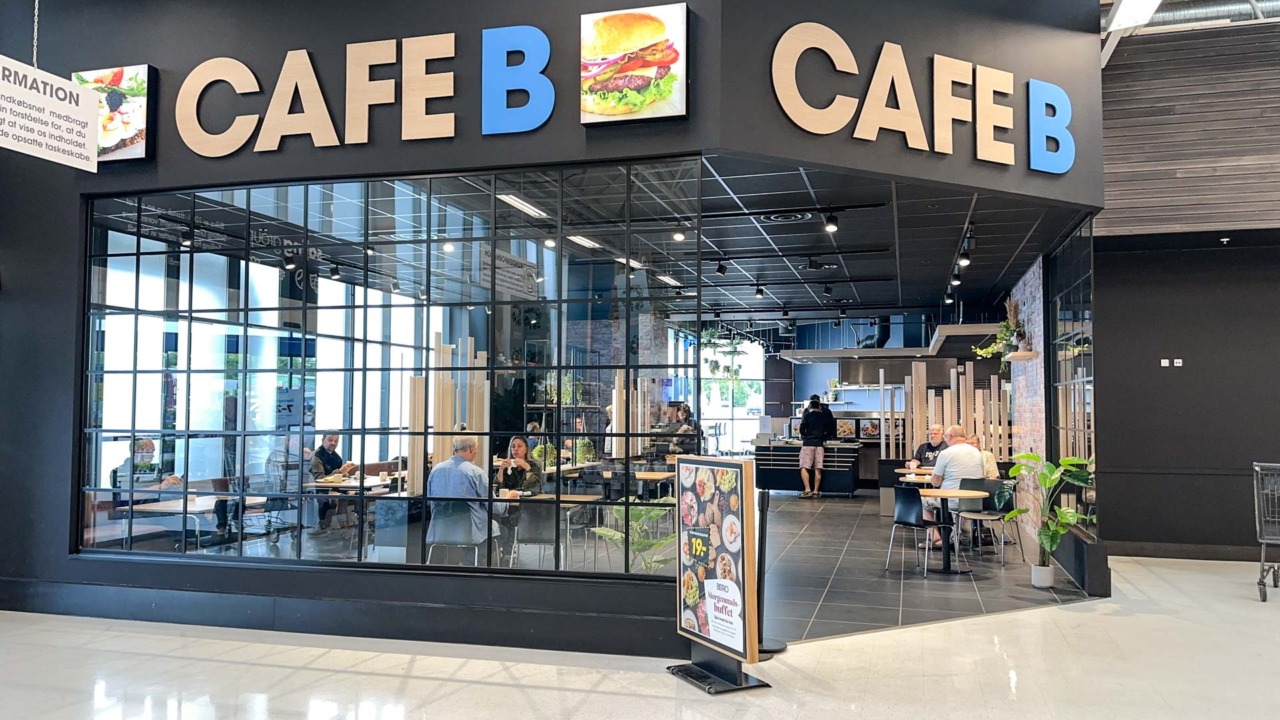 Indgangen til Café Bistro i Bilka