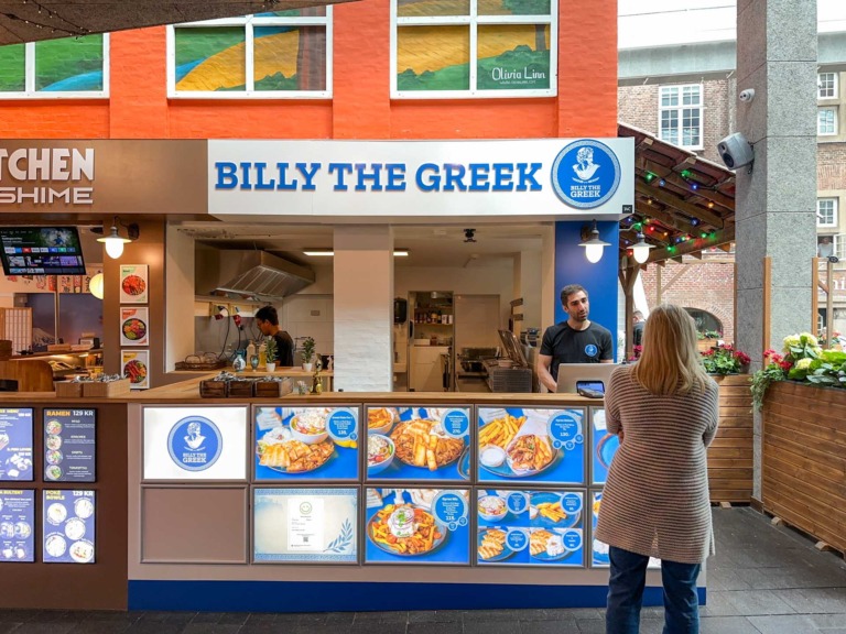 Billy The Greek i Vejle ligger i Paladspassagen