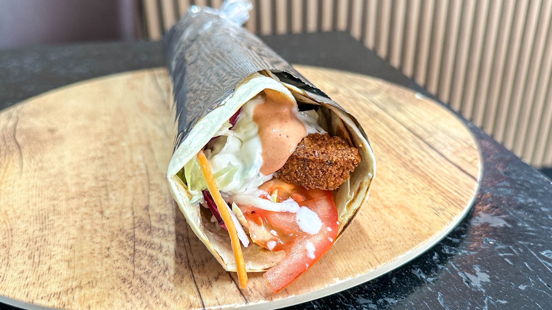 Durum med falafler hos Döner Treff.