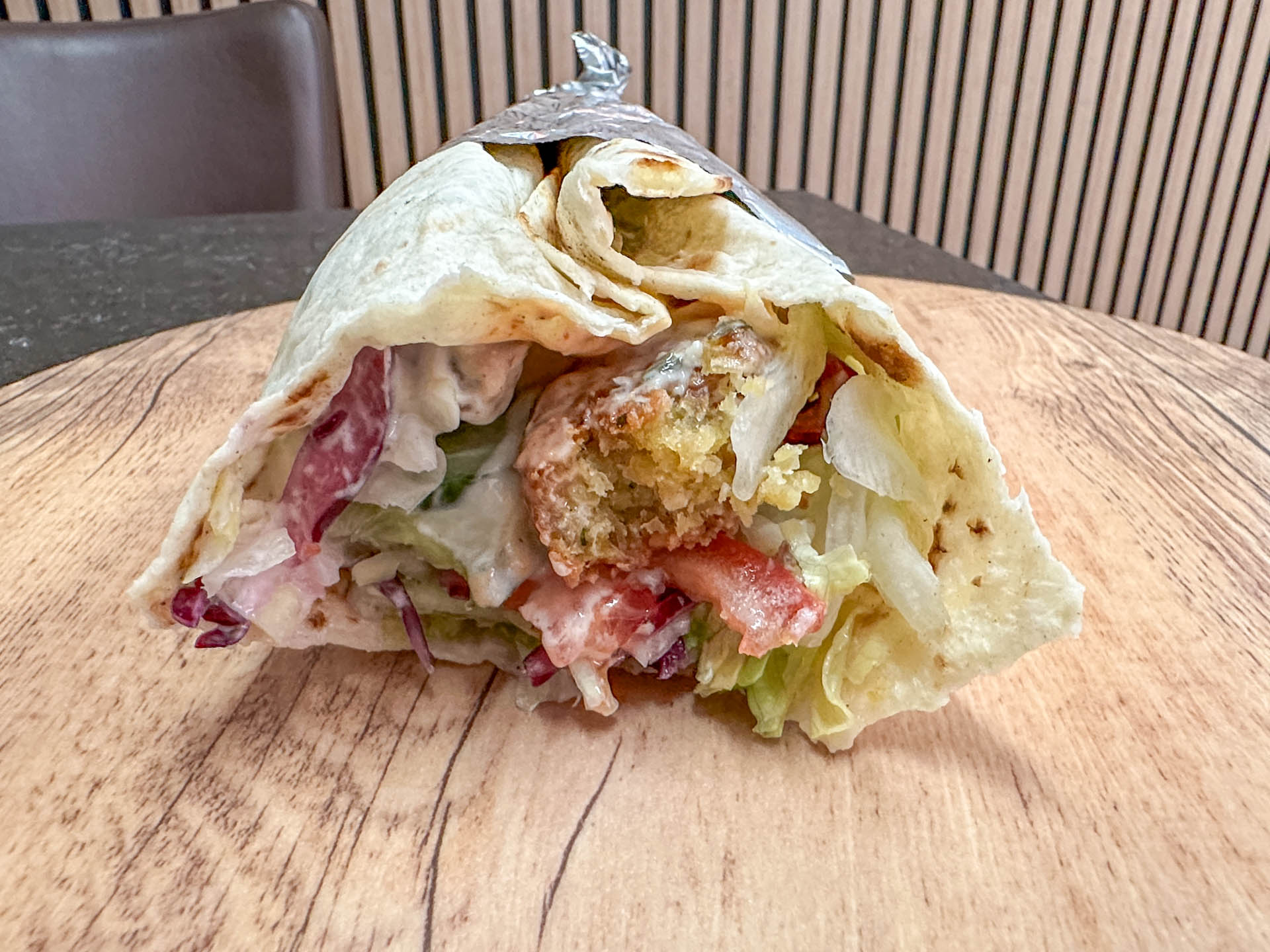 Falaflerne var tykke men desværre tørre.