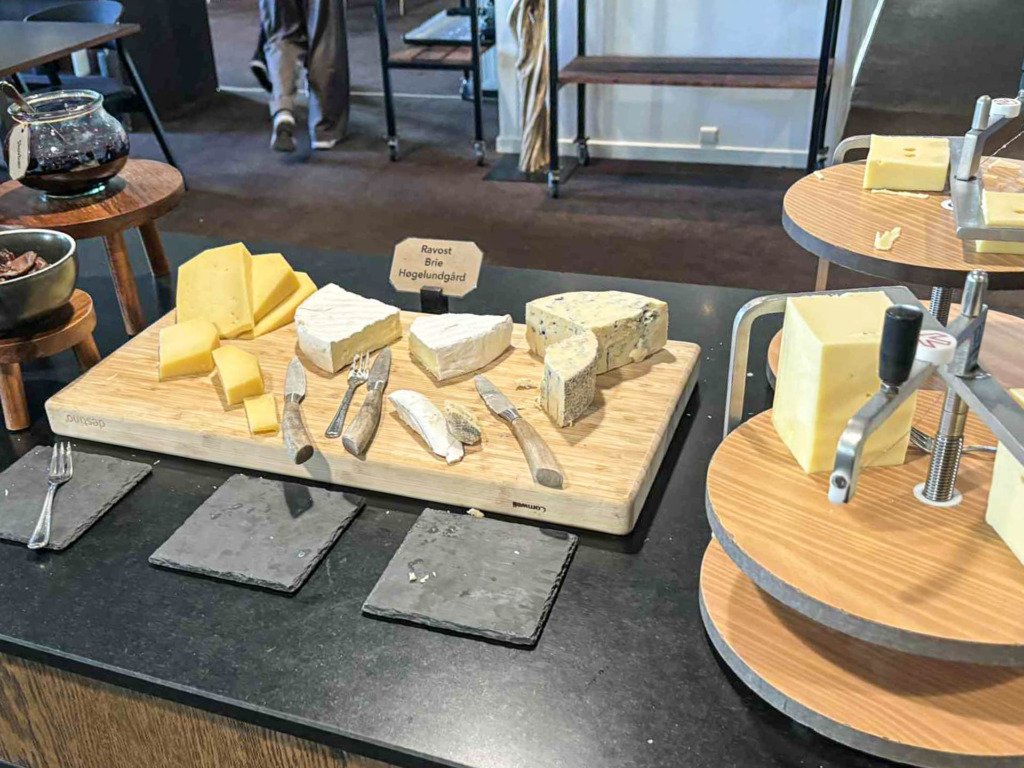 Forskellige oste der er at vælge mellem hos Comwell Kellers Park.