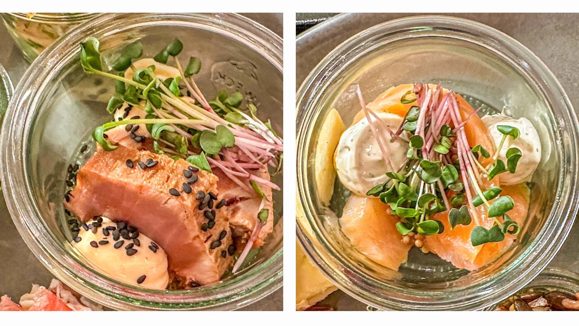 Laks og tun på tapasanretningen hos Unoden.