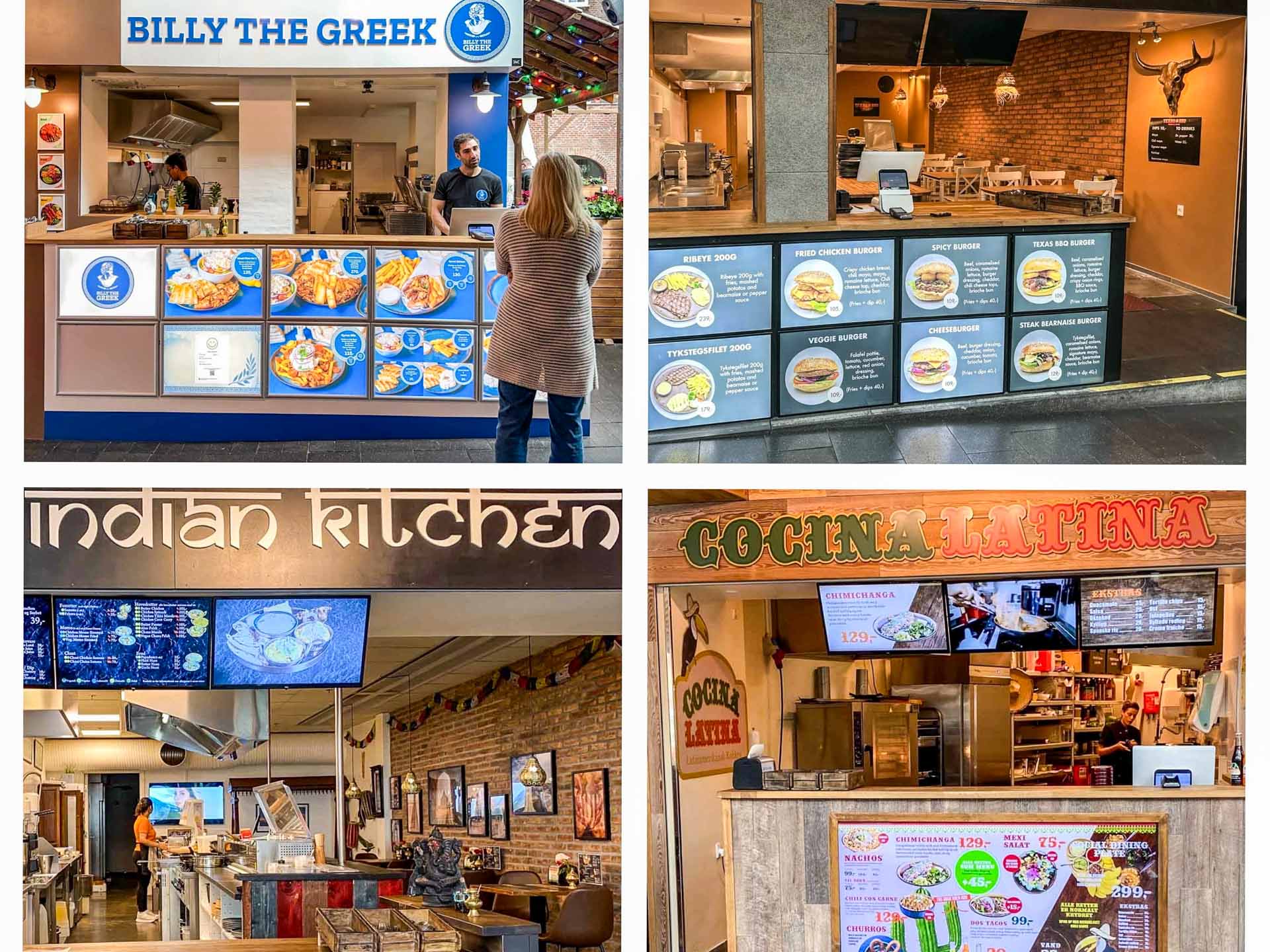 Der er forskellige køkkener hos Social Dining i Vejle