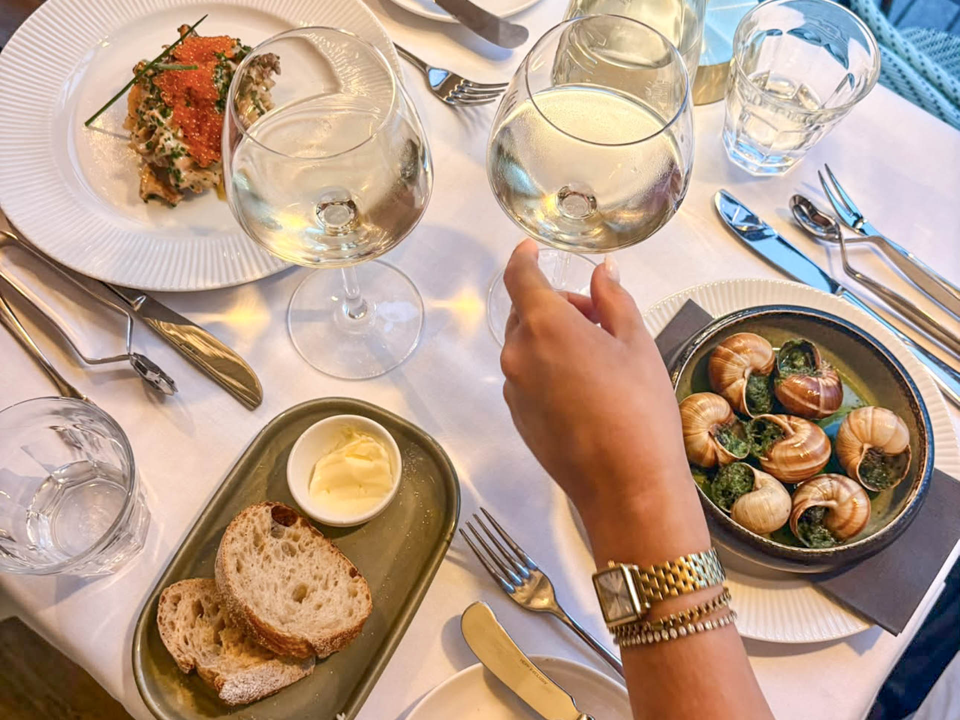 Hos Brasseriet i Vejle er der bl.a snegle på menuen